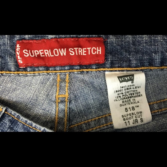 Levis 518 Superlow Stretch Bootcut Size 11 JR S - Picture 8 of 9